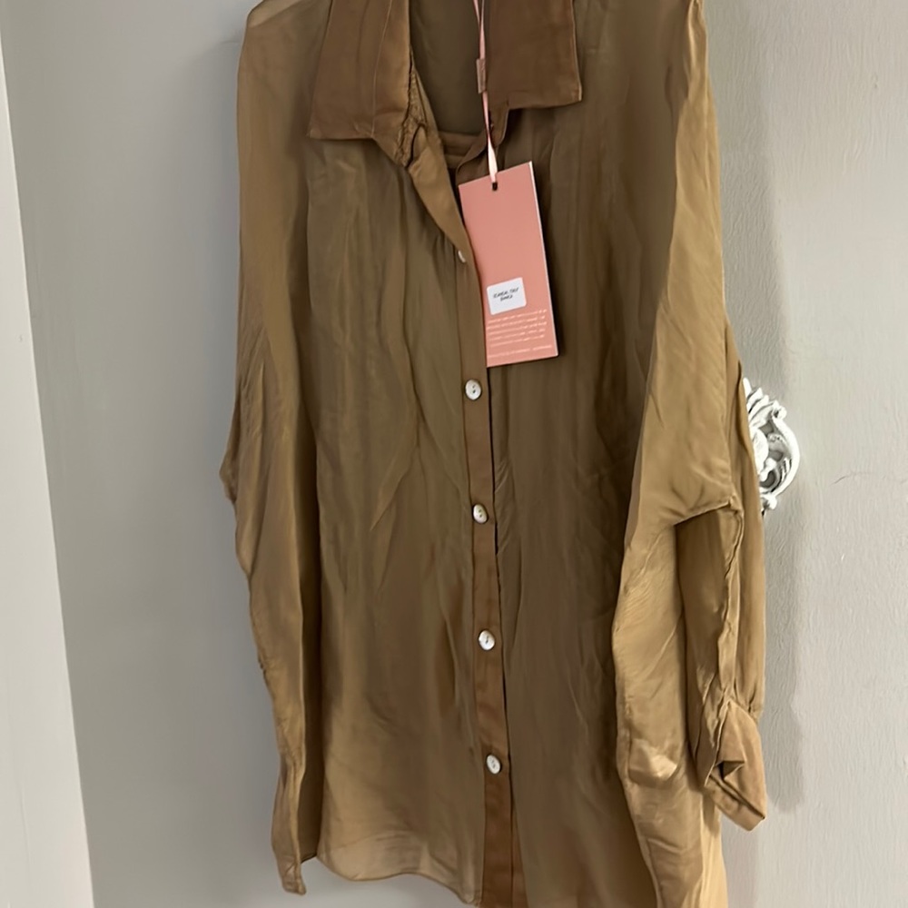 BIANCA Silk Top by SCANDAL Made In Italy in GOLD o